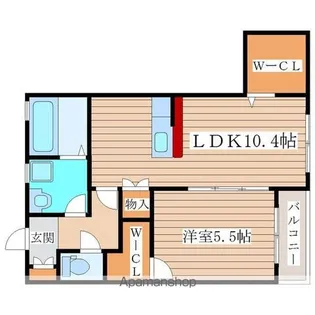ビューライズあおばⅢ【2階】の間取り