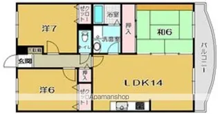 ロイヤルガーデン【4階】の間取り