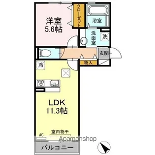 オリエント荒井西【1階】の間取り
