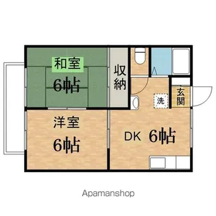 コーポ宮川【203号室】の間取り
