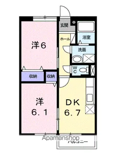 ルミエール小島A【2階】の間取り