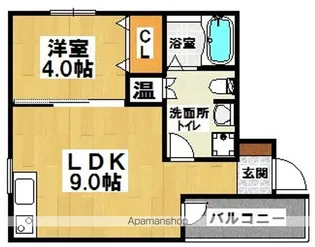 パレス沢ノ町Ⅱ番館【1階】の間取り