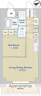 キングストンパレス立川【6階】の間取り
