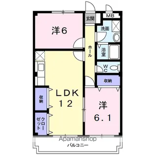 千葉県柏市篠籠田【マンション】の間取り