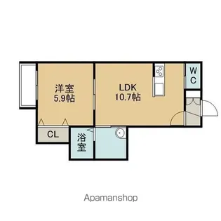 デイトナ【507号室】の間取り