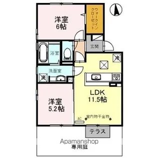 オモイデーナS【1階】の間取り