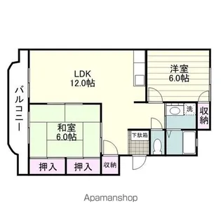 アステージ上荒田【102号室】の間取り