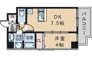 MELDIA CREST TAPP 新大阪 WEST【6階】の間取り