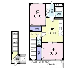 ソレイユ・K【2階】の間取り