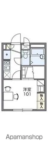 レオパレスシュッドエコール【2階】の間取り