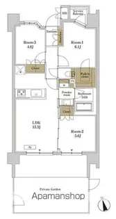 RJRプレシア川口【1階】の間取り