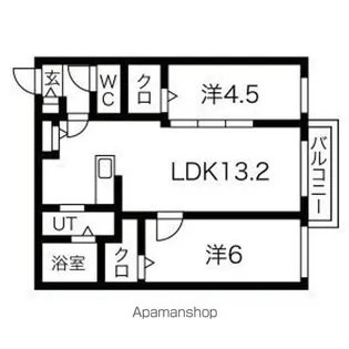 ブランシャールVILLE【2階】の間取り
