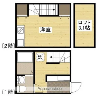 CASA COZY コイン通り【1階】の間取り