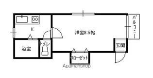 メゾン・アルブル【102号室】の間取り