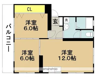 マンション大西Ⅰ【101号室】の間取り