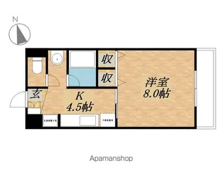 フロラシオン【210号室】の間取り