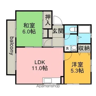 プリミエール堀ノ内Ⅰ【1階】の間取り