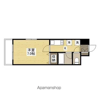 シャローム五日市【7階】の間取り