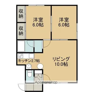 パレーシャルK【202号室】の間取り