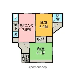 西森コーポ【東号室】の間取り