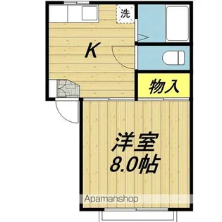 伊北青山ハイツ【203号室】の間取り
