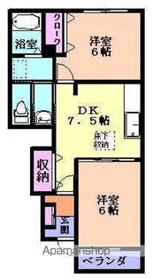 アカシヤⅡ【1階】の間取り