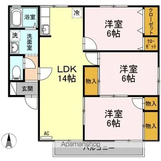 セジュール永木 B棟【2階】の間取り