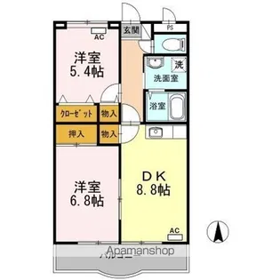 サンフォーレ青葉台【3階】の間取り