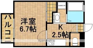 パークサイドサイワイ【B-1号室】の間取り