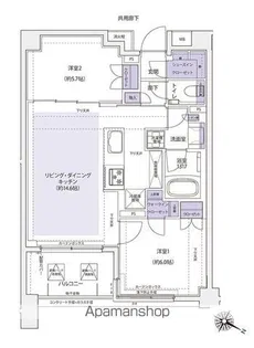 KDXレジデンス横濱紅葉坂【2階】の間取り