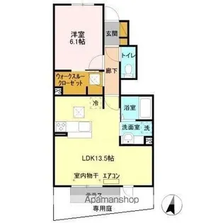 クレア Ⅲ【1階】の間取り