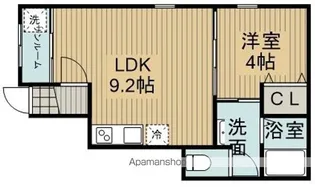 FRAN ROUVEL【101号室】の間取り