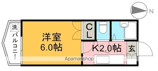 スカイプラザ新田【1階】の間取り