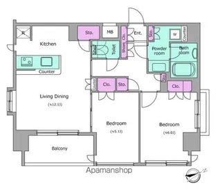 レジディア浅草橋【7階】の間取り