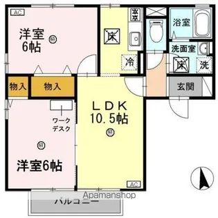 コーポラスITOⅢ A【1階】の間取り