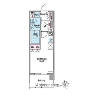 コンフォリア東新宿ステーションフロント【9階】の間取り