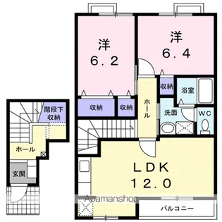 サニーコートB【202号室】の間取り