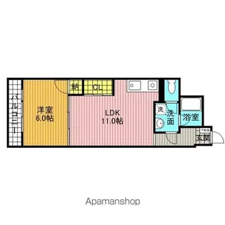 蕨HOUSE【407号室】の間取り