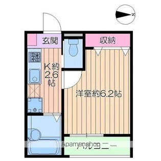 1Kの間取り画像