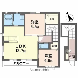 シャーメゾンゆう【2階】の間取り