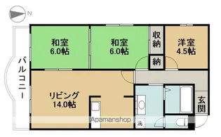 フローレンス伊藤【2階】の間取り