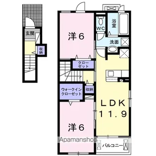 リンドール【2階】の間取り