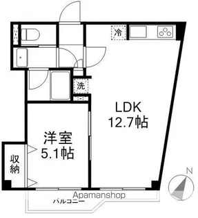 池上台コーポ【2-B号室】の間取り