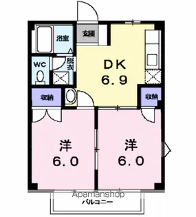 メゾン・ラ・ボヌールⅥ【1階】の間取り