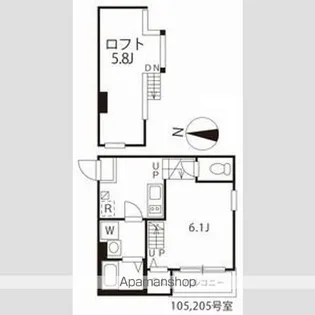 ハーモニーテラス松園【1階】の間取り