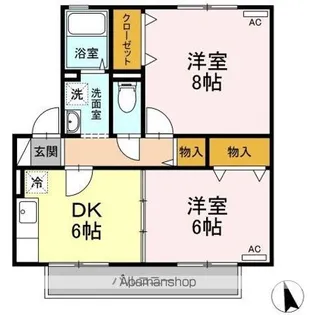ハイム カサペルテ B棟【2階】の間取り