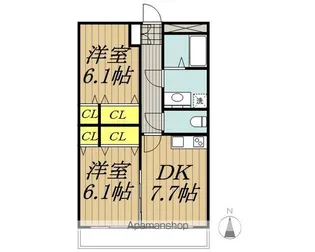 クローバー【305号室】の間取り