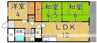 ランプリ築山【3階】の間取り
