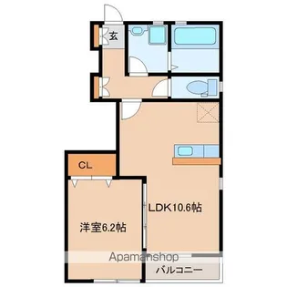 FERIO SHINDEN【1階】の間取り