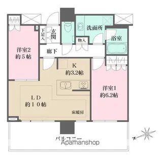 ザ・パークハウス広島タワー【4階】の間取り
